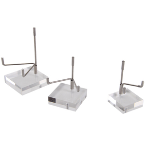 高品质方形玻璃和金属支架亚克力展示架促销 - Product Image 3