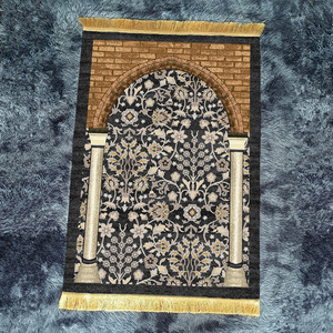 Prezzo di fabbrica Soft Room <span class=keywords><strong>tappeto</strong></span> da preghiera tappeti in rilievo con <span class=keywords><strong>frange</strong></span> in pile di Farai portatili spessi - Product Image 5