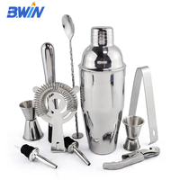 Kit de barman mixologie 10 pièces ensemble de barres en métal pour shaker à cocktail et martini à la maison