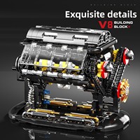 NOUVEAU 3101 Mini Blocs de Construction Moteur Mécanique en Plastique 40 Pièces Voiture de Course Tendance Jouet d'Assemblage à Collectionner Cadeau Garçons