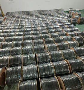 Câble de branchement fibre optique double cœur SM G657A2 6/24 2km Multimode Extérieur FTTH avec renfort en fil d'acier coaxial 100m - Product Image 2