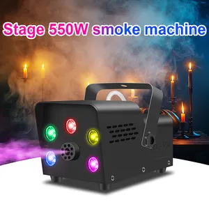 SHTX mejor precio 550W máquina de humo LED RGB máquina de niebla con control remoto para boda disco FIESTA DE Halloween 3 en 1 a todo color 500W nebulizador