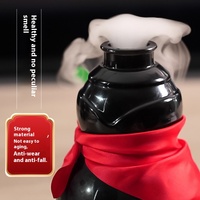 Bouteille d'eau en plastique noire de 900 ml, vente chaude, grande gourde Wukong, tasse, carafe pouvant contenir de l'eau chaude