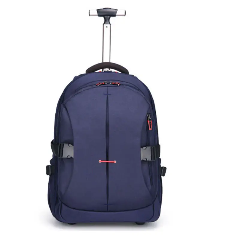 Yüksek kalite 2 tekerlekli açık seyahat iş arabası okul çantaları arabası sırt çantası çocuklar için