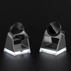 Lampe en cristal tactile verticale de noël Attraction magnétique Triple serrage automatique chargeur de voiture sans fil pour Iphone 12 Mini