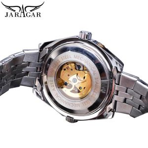 <span class=keywords><strong>Montre</strong></span> mécanique automatique pour homme JARAGAR S1151, réserve de marche, bracelet en acier inoxydable, verre saphir, sport, analogique, étanche 3 ATM - Product Image 5