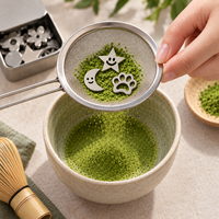 Perles de tamisage de matcha personnalisées de qualité supérieure avec ensemble de tamis en acier inoxydable, accessoires de matcha en gros
