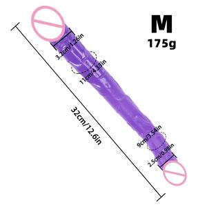 Adult <span class=keywords><strong>Sex</strong></span> Produkte <span class=keywords><strong>Double</strong></span> Headed Simulation <span class=keywords><strong>Penis</strong></span> Längliche transparente Silikon Dildo Mastur bator Rod - Product Image 4