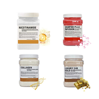 Masque en gelée hydro-facial multi-couleurs à marque privée 650g, poudre de cristal blanchissante, masque en gelée nourrissant, nettoyant et hydratant