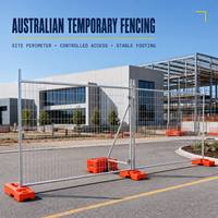 Barrière de contrôle des foules en treillis soudé portable, norme australienne, clôture temporaire pour événements publics, construction, sécurité