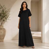 Ensemble de 3 pièces de luxe de Dubaï, robes à perles, robe extérieure, robe intérieure, hijab, abaya élégante à manches longues en mousseline, tenue de soirée pour l'Aïd, femmes musulmanes
