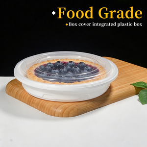Contenedor Redondo Desechable <span class=keywords><strong>de</strong></span> Plástico <span class=keywords><strong>de</strong></span> Grado Alimenticio Extra Grande, Resistente al Calor y al Frío, Gran Capacidad para Comida para Llevar, Frutas y Ensaladas - Product Image 2