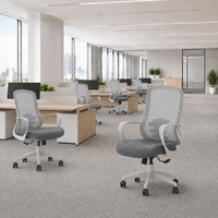 Chaise de bureau exécutive pivotante contemporaine, robuste, ergonomique, avec accoudoirs réglables, imperméable, en nylon, pas cher, pour salles d'attente