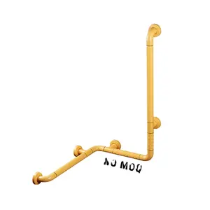 New Style Yellow Safety Grab Bars For Disabled - Angled Design For Enhanced Support