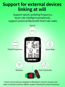 Ordinateur de vélo BLACKBIRD Ciclocompuador Ciclismo sans fil, étanche, compteur de vitesse, odomètre, ANT+ BLE5.0 - Product Image 5