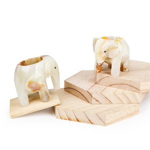 Vente en gros de produits à graver en vrac personnalisés Bougeoir éléphant Cristal Afghan <span class=keywords><strong>Jade</strong></span> Blanc Vert Écologique Amour Naturel 5pc - Product Image 5