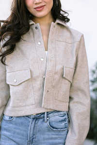 เสื้อโค้ทแจ็กเก็ตผู้หญิงแข<span class=keywords><strong>น</strong></span>ยาวผ้าสักหลาดปกสีเทาอ่อนมีกระเป๋ากระดุมแถวเดียวสำหรับแฟชั่<span class=keywords><strong>น</strong></span><span class=keywords><strong>ใหม่</strong></span>ออกแบบได้ตามต้องการ - Product Image 4