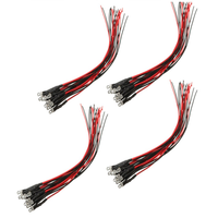 Télécommande à Led pour jouet de voiture, lot de 10 Diodes lumineuses, ampoule Led de 5mm, DC 20cm, bleu, vert, rouge, bleu, ambre, orange, pour bricolage, 3 12v