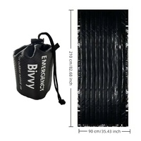 Sac de couchage bivouac portable et imperméable, 3 saisons, pour le froid, le camping en plein air, les situations d'urgence en voiture, la randonnée, unisexe, en polyester