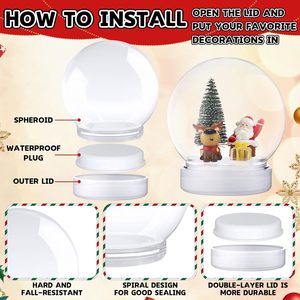 Bola de Cristal Roja de Fábrica con Santa Claus, Adorno de Resina, Globo de Nieve, Regalo para Niños, Decoraciones Navideñas 8x7.2cm - Product Image 3