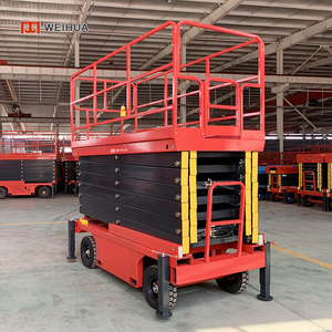 Platform Lift Bergerak Hidrolik Tipe Gunting 2025, Mobile Scaffold Towable Boom Lift 6m 8m 10m, Kapasitas 500kg dengan Outriggers - Product Image 2