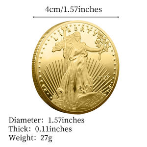 Stok 2025 amerikan Liberty kartal kaplama 3D Metal zanaat sikke altın ve gümüş iki ton tahsil hatıra parası - Product Image 6