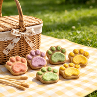 Friandises pour animaux de compagnie : Gâteaux de pattes de chat lyophilisés en vrac, saveurs variées, friandises protéinées pour l'entraînement, aliments sains pour chiens
