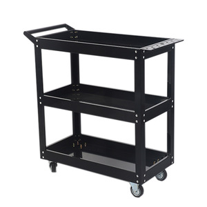 Three-layer Tool Cart Carton Box Cabinet Iron Plate Three Layer Tool Car Car Repair Garage Workshop 3 Inch Wheels Silk Printing