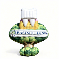 Modèle de dent gonflable géant personnalisé, mascotte gonflable publicitaire Eastside Dental pour événement promotionnel de clinique dentaire