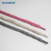 Vente en gros de 3 brins de lacets torsadés ronds et épais de 8 mm en corde de polyester chaussures de basket-ball de sport décontractées baskets avec lacets