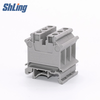 Bloc de bornes à vis pour rail DIN en cuivre nickelé industriel ShLing 76A 400V UK-10N, distribution d'alimentation, directement de l'usine