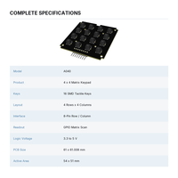 Module de clavier matriciel 4x4, 16 touches tactiles, carte d'entrée GPIO à 8 broches pour panneau de commande de verrouillage par mot de passe Arduino