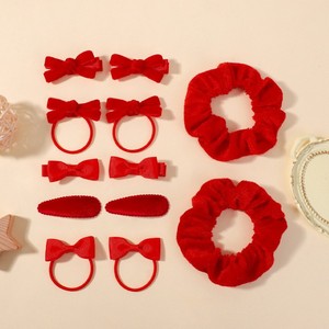 Children's <b>Bow</b> Hair Ring Girls Solid Color Dovetail Cute European American Style Princess Side <b>Clip</b> Polyester - Product Image 2