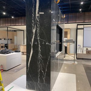 Pannelli sottili in marmo Nero Marquino nero più economici per design d'interni, parete del caminetto, parete TV, decorazioni per la casa - Product Image 5