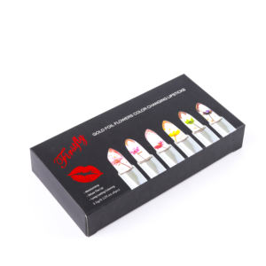 Beauty Cosmetics Kit de bálsamo <span class=keywords><strong>labial</strong></span> Black Gloss Lipstick Tube con diseño de flores para uso <span class=keywords><strong>labial</strong></span> - Product Image 3