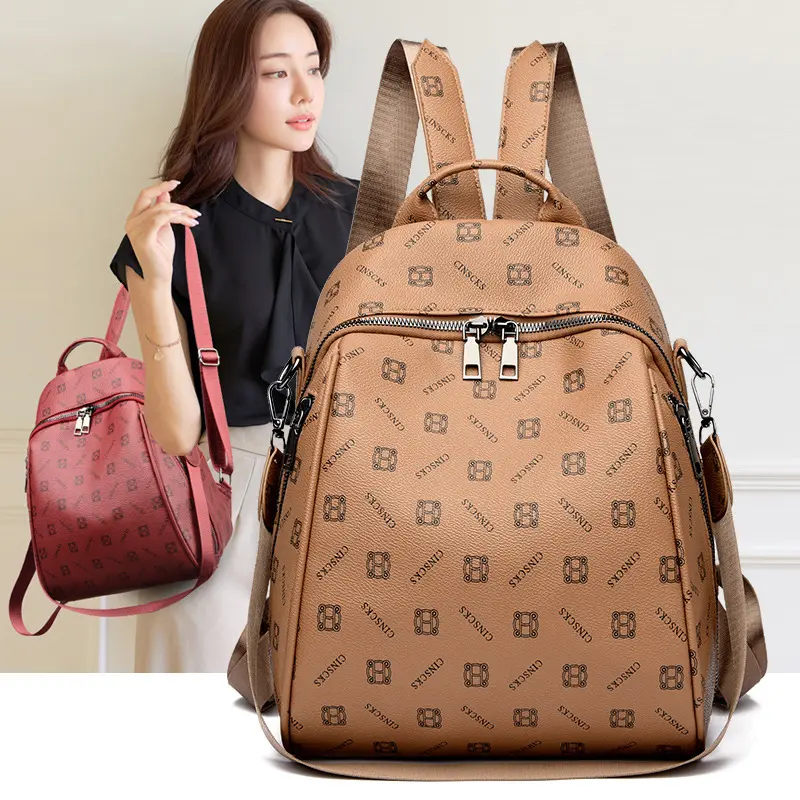 Wholesale Leather Luxury Women Bags Elegant Women's Backpacks Waterproof Women's Backpacks Fashion Backpack
