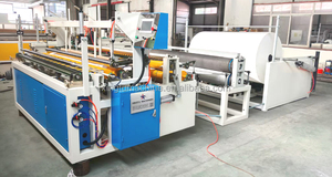 Máquina para Fabricar Papel Higiénico en Rollo, Línea de Producción de Papel Higiénico con PLC y Motor, Cortadora y Rebobinadora de Papel, Capacidad de 200 m/min - Product Image 2