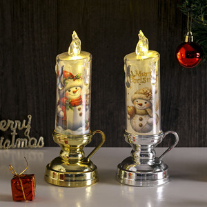 LED Crystal Transparent Electronic <b>Candle</b> Lamp Battery Operated Eco-Friendly Christmas Birthdays Party Night Light European - Product Image 3