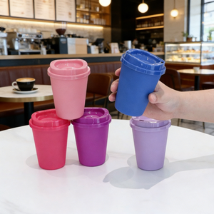 Botella de Agua y Café Minimalista Ecológica de PP de 350 ml con Tapa - Product Image 5