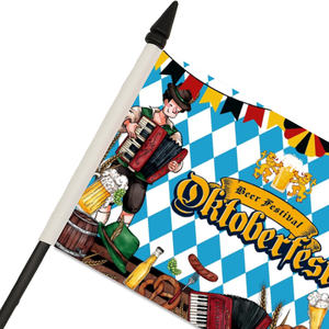 桌子旗慕尼黑啤酒节桌子旗14x21CM厘米，带ABS底座节日装饰 - Product Image 3