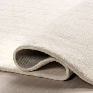 Alfombra Decorativa Minimalista Contemporánea para Sala de Estar y Dormitorio, Mezcla de Lana de Alta y Baja Densidad, Tejida a Mano, Moderna y Texturizada para el Hogar, Color Bronceado - Product Image 1