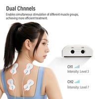 Stimulateur musculaire numérique portable multifonctionnel à deux canaux, appareil TENS pour soulager la douleur