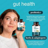 Capsules de soutien digestif pour la santé intestinale des adultes, 60 unités, best-seller Amazon transfrontalier ; Fabrication OEM/étiquetage privé disponible