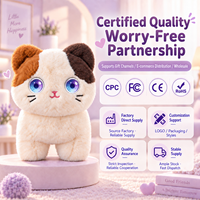 Jouet en peluche AI pour chat, polyester, 10 cm, CPC CE RoHS, avec fonction vocale, yeux interactifs, poupée compagnon