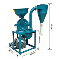 Machine de traitement de farine de maïs super fine 150-300 kg/h, moulin à farine de maïs électrique 5,5 kW, moulin à céréales pour farine de haricots et de riz
