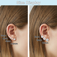 Boucles d'oreilles classiques à clous en moissanite, plaquées or blanc de luxe, en argent sterling 925, diamants en moissanite VVS, pour hommes et femmes
