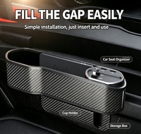 Organisateur de vide-espaces pour siège de voiture, boîte de rangement multifonctionnelle avec chargeur USB rapide et charge sans fil, boîte de rangement pour vide-espaces de siège auto