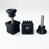 40*40 bouchon de tube d'écrou carré M10 Kit d'inserts de tube carré Niveleur réglable pour meubles pour pieds de table et de bureau