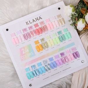 KLANA Gel Couleur Intense 24 Couleurs Bleu UV Vernis à Ongles Gel DIY Non Toxique Effet Œil de Chat Glacé Transparent Professionnel pour Salon - Product Image 1