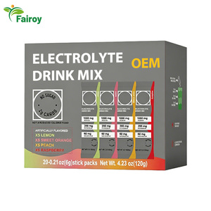 Prêt à expédier – Nouvelle variété de poudre d'électrolytes sans sucre en stock – Boissons en poudre pour l'hydratation sportive – 20 sachets - Product Image 1